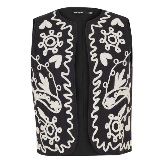 Black - Front - Threadbare Womens-Ladies Tulsi Regular Gilet