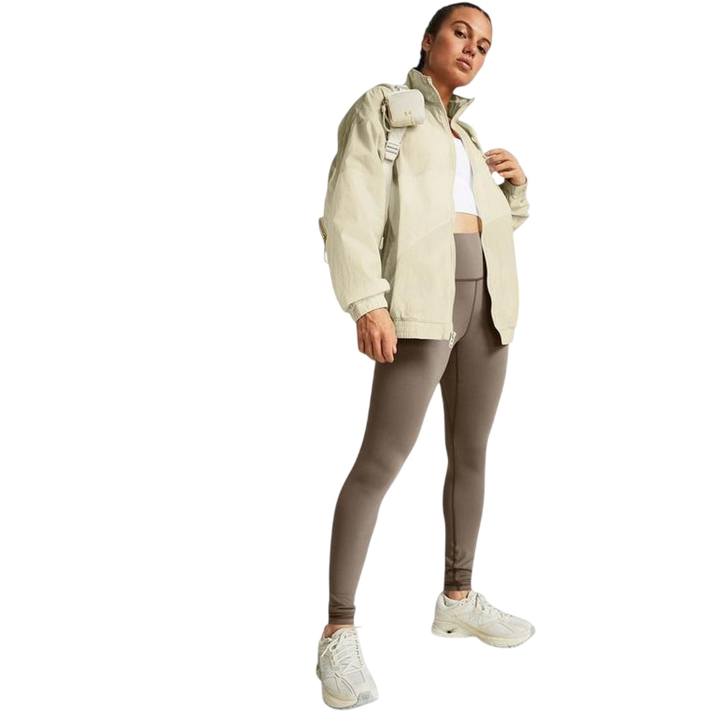 Brown - Lifestyle - Under Armour Womens-Ladies Legacy Crinkled Jacket