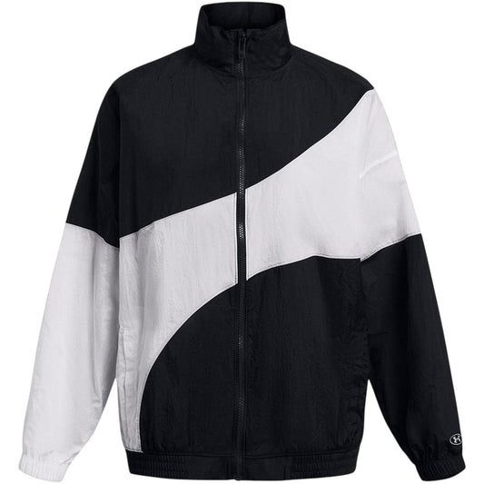 Black - Front - Under Armour Womens-Ladies Legacy Crinkled Jacket