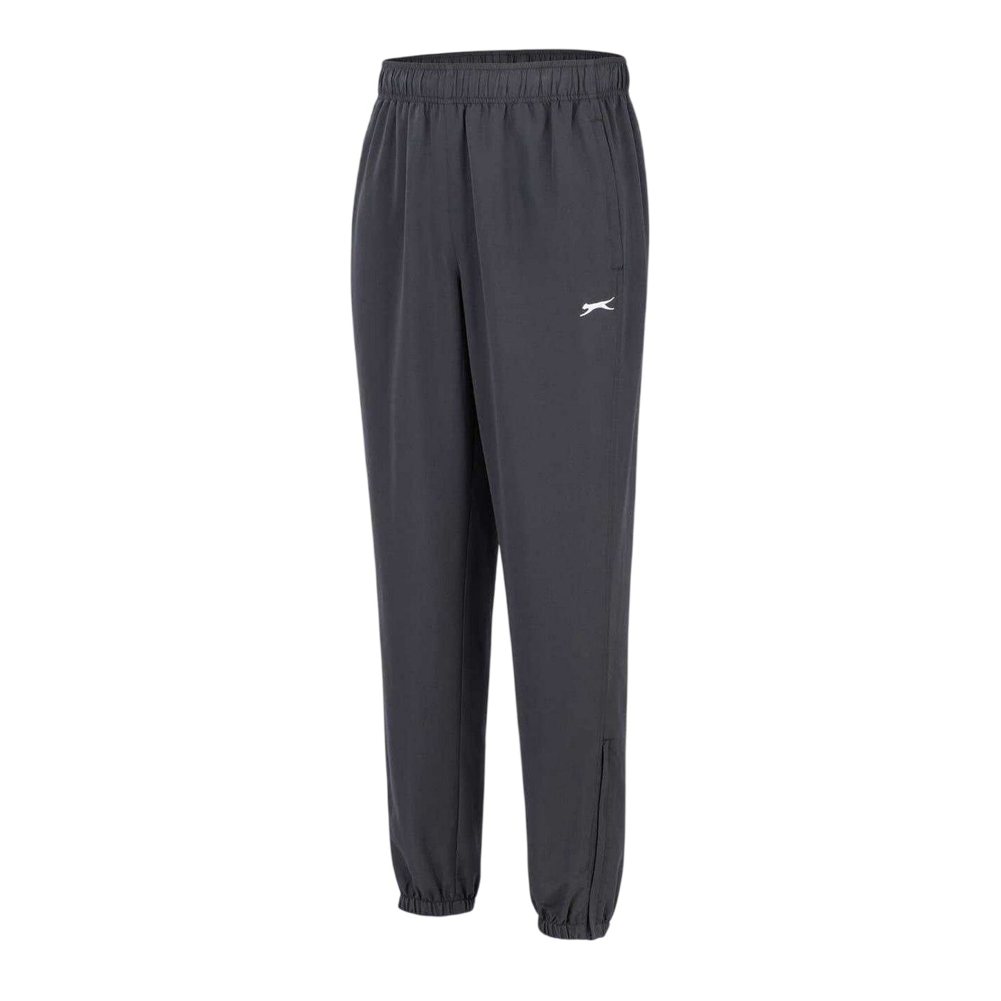 Charcoal - Side - Slazenger Mens Woven Tracksuit Bottoms