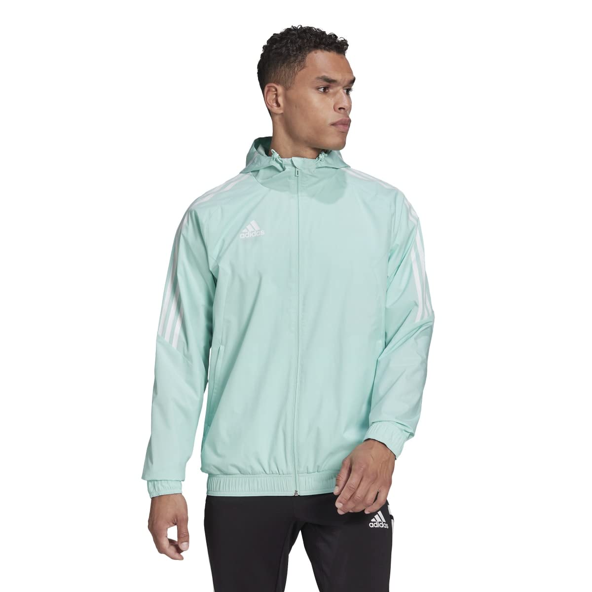 Mint - Side - Adidas Mens Condivo 22 All Weather Jacket