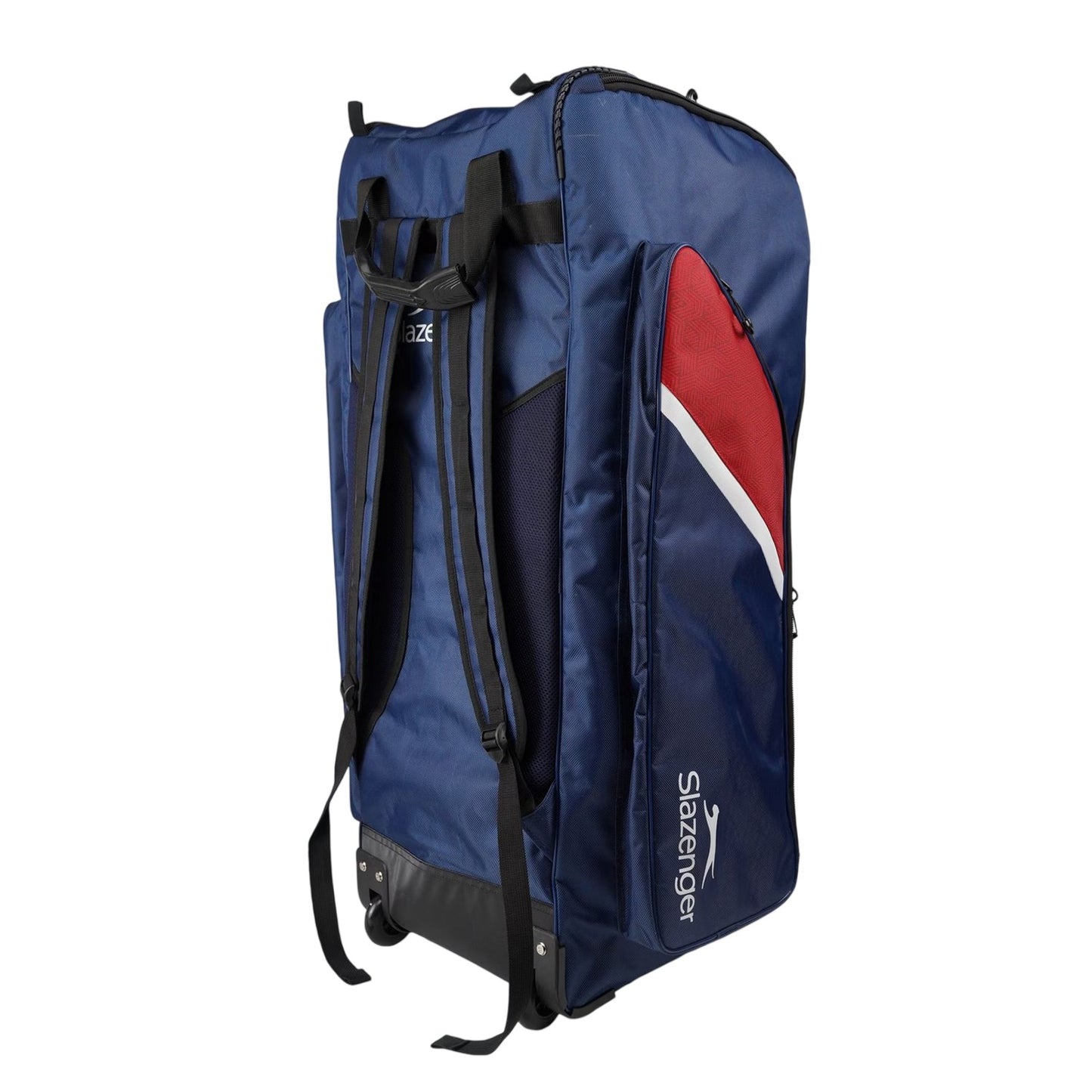 Navy-Red - Back - Slazenger Wheeled Duffel Bag