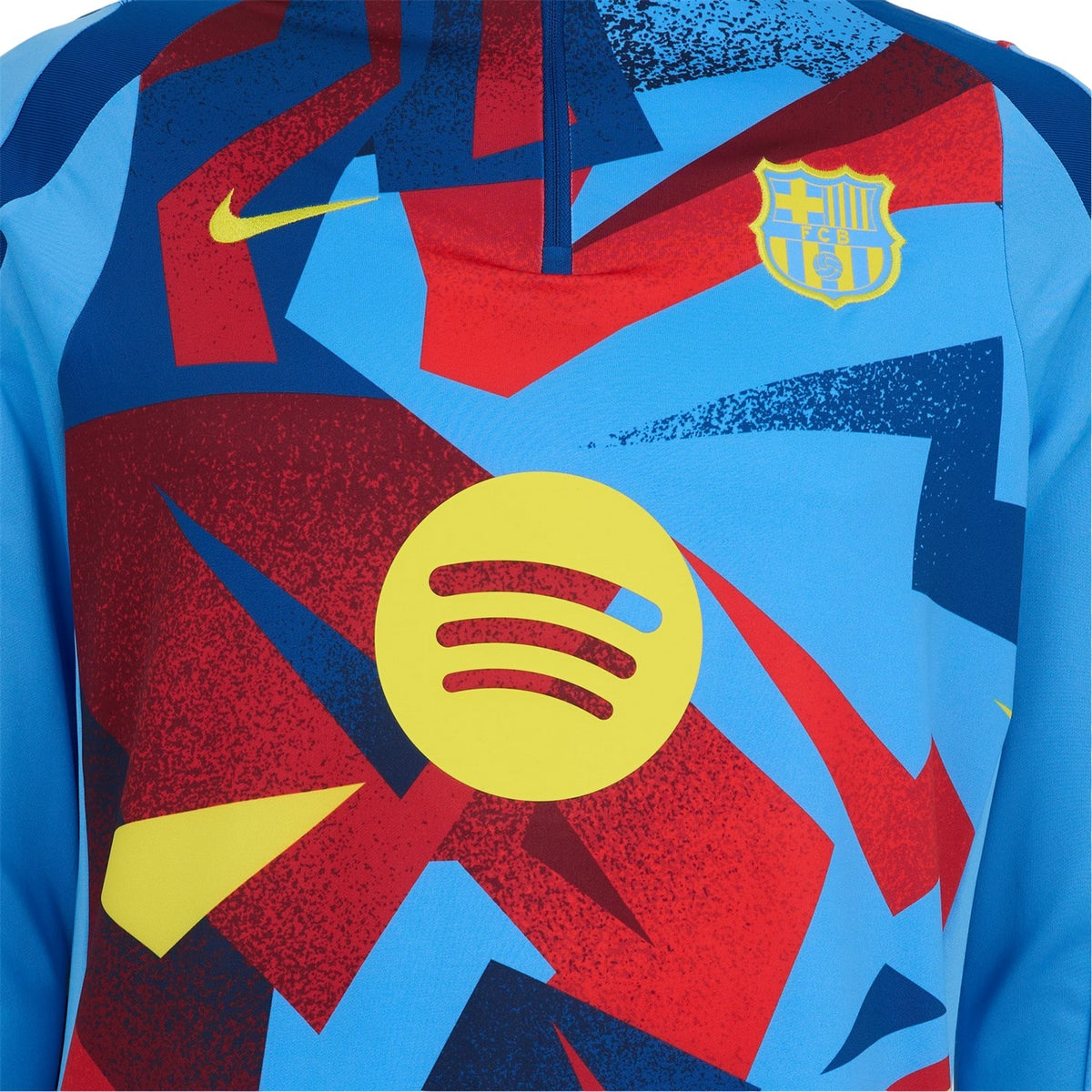 Blue-Yellow - Side - Nike Mens Pre-Match FC Barcelona Sweatshirt