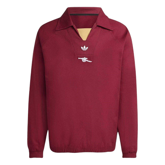 Red - Front - Arsenal Mens Terrace Icons Adidas Sweatshirt