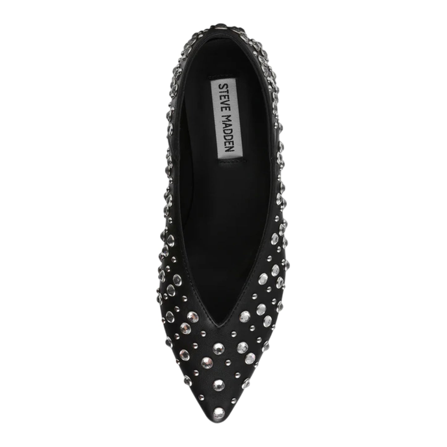 Black - Lifestyle - Steve Madden Womens-Ladies Venecia Novelty Leather Almond Toe Flat Pumps