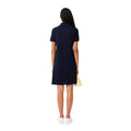 Blue - Back - Lacoste Womens-Ladies Petit Pique Polo Shirt Dress