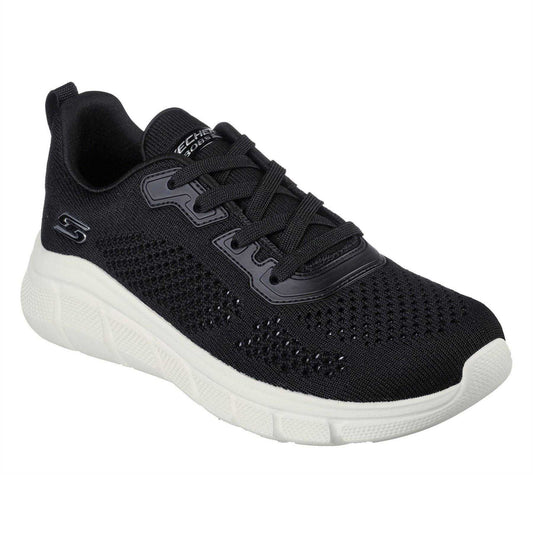 Black - Front - Skechers Womens-Ladies Bobsbflex Knitted Slip-on Trainers