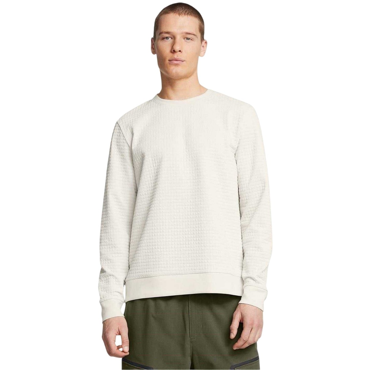 White - Side - Under Armour Mens Square Sweater Top