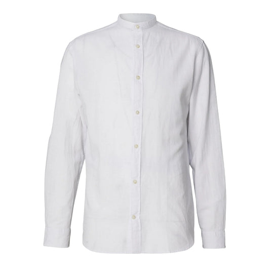 White - Front - Jack And Jones Mens Regular Long-Sleeved Shirt