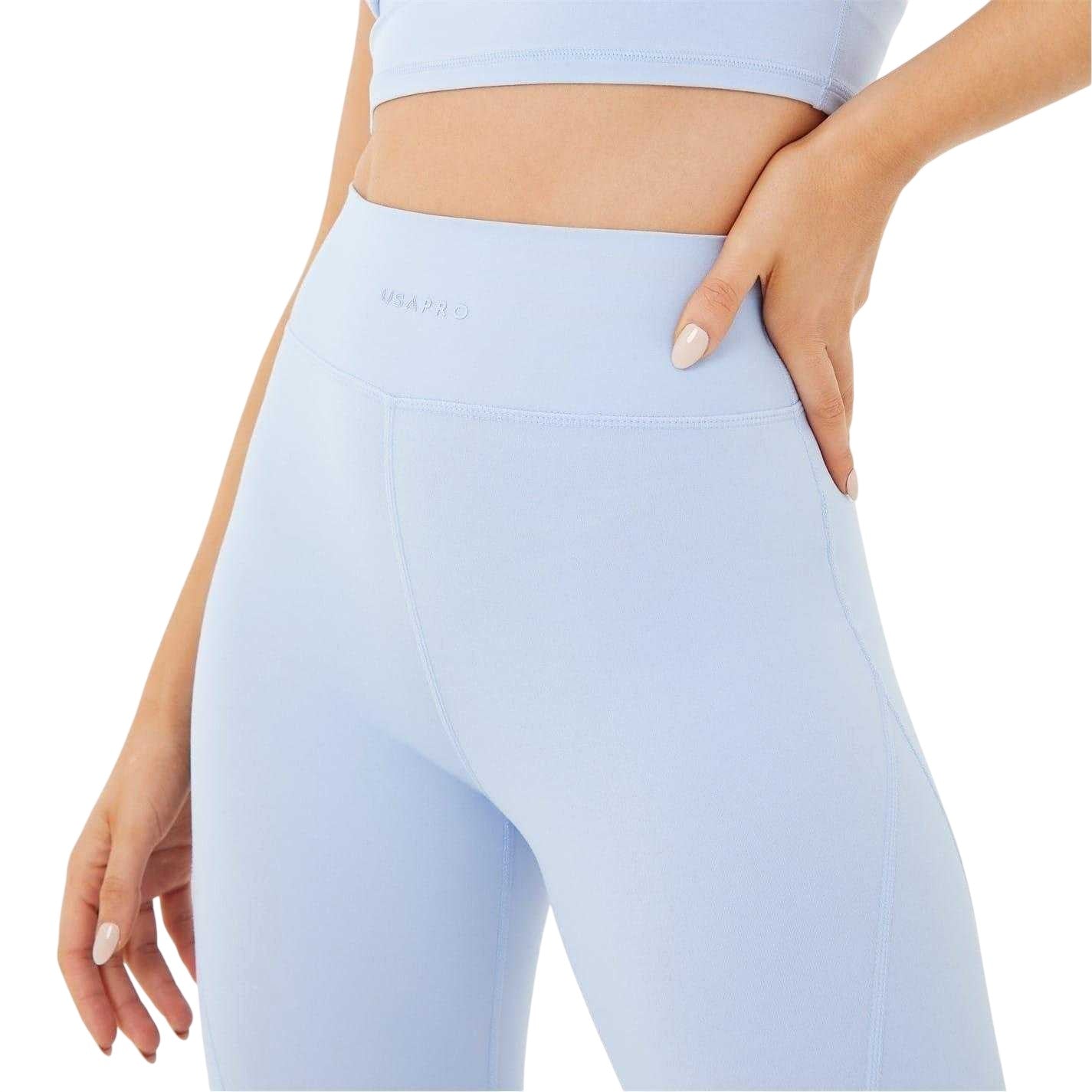 Brunnera Blue - Lifestyle - USA Pro Womens-Ladies Sophie Habboo Panelled High Waist Leggings