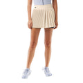 Cream - Side - Lacoste Womens-Ladies Lined Pleated Tennis Shorts