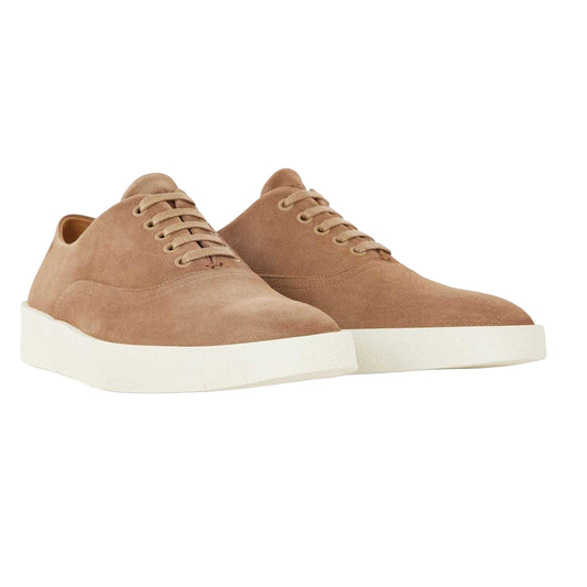 Beige - Front - Boss Mens Clay Suede Tennis Trainers