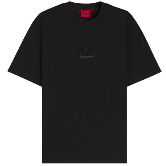 Black - Front - Hugo Mens Logo Crew Neck Short-Sleeved T-Shirt