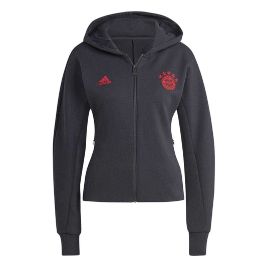 Grey - Front - Adidas Womens-Ladies FC Bayern Munich Anthem Jacket