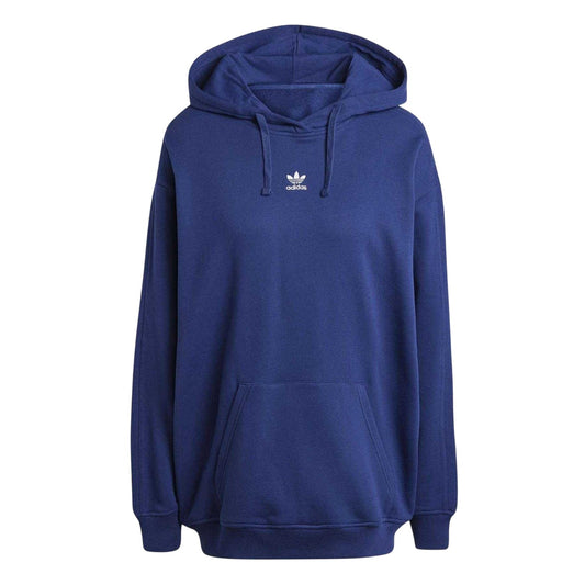 Dark Blue - Front - Adidas Womens-Ladies Essential French Terry Loose Fit Hoodie