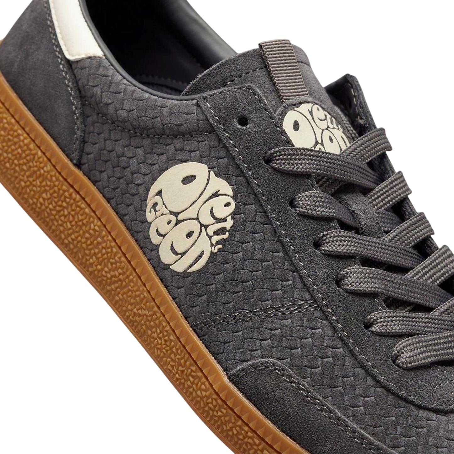 Grey - Side - Pretty Green Mens Ramblas Suede Trainers