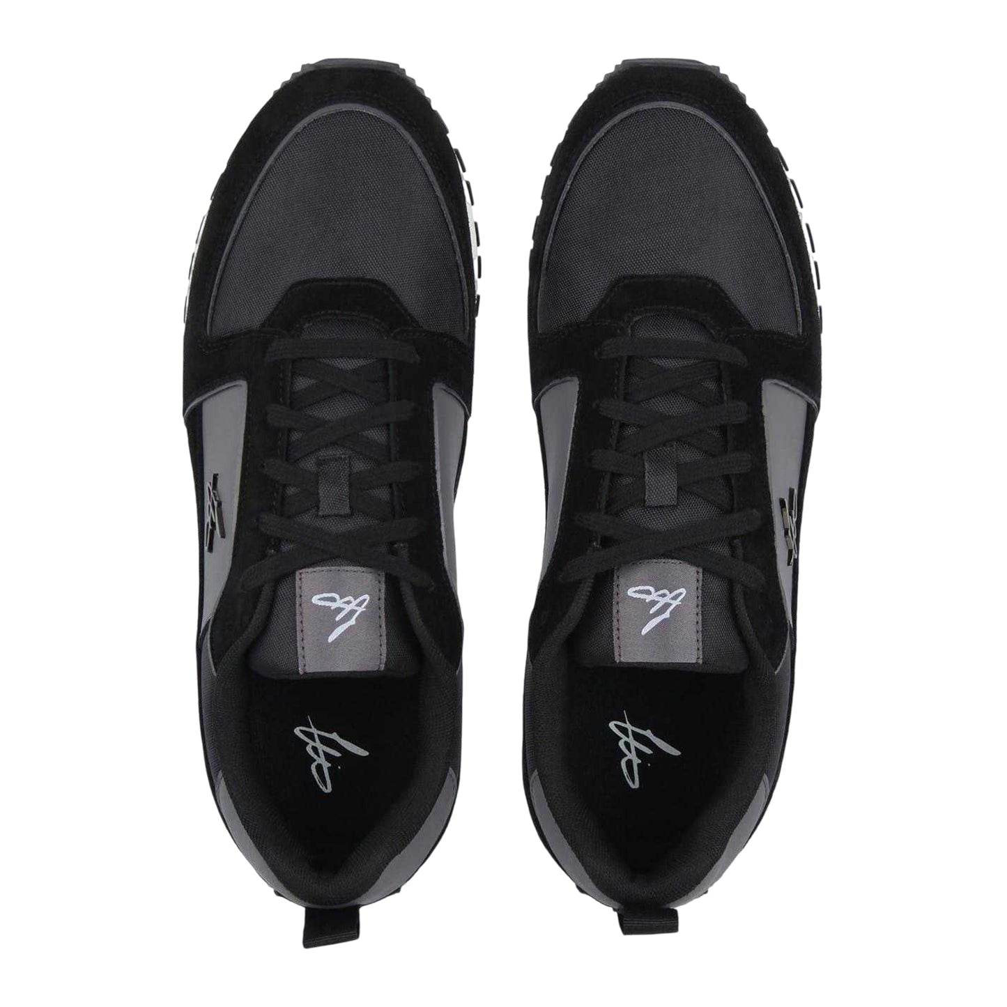Black - Lifestyle - Loyalti Mens Leather Low Cut Trainers