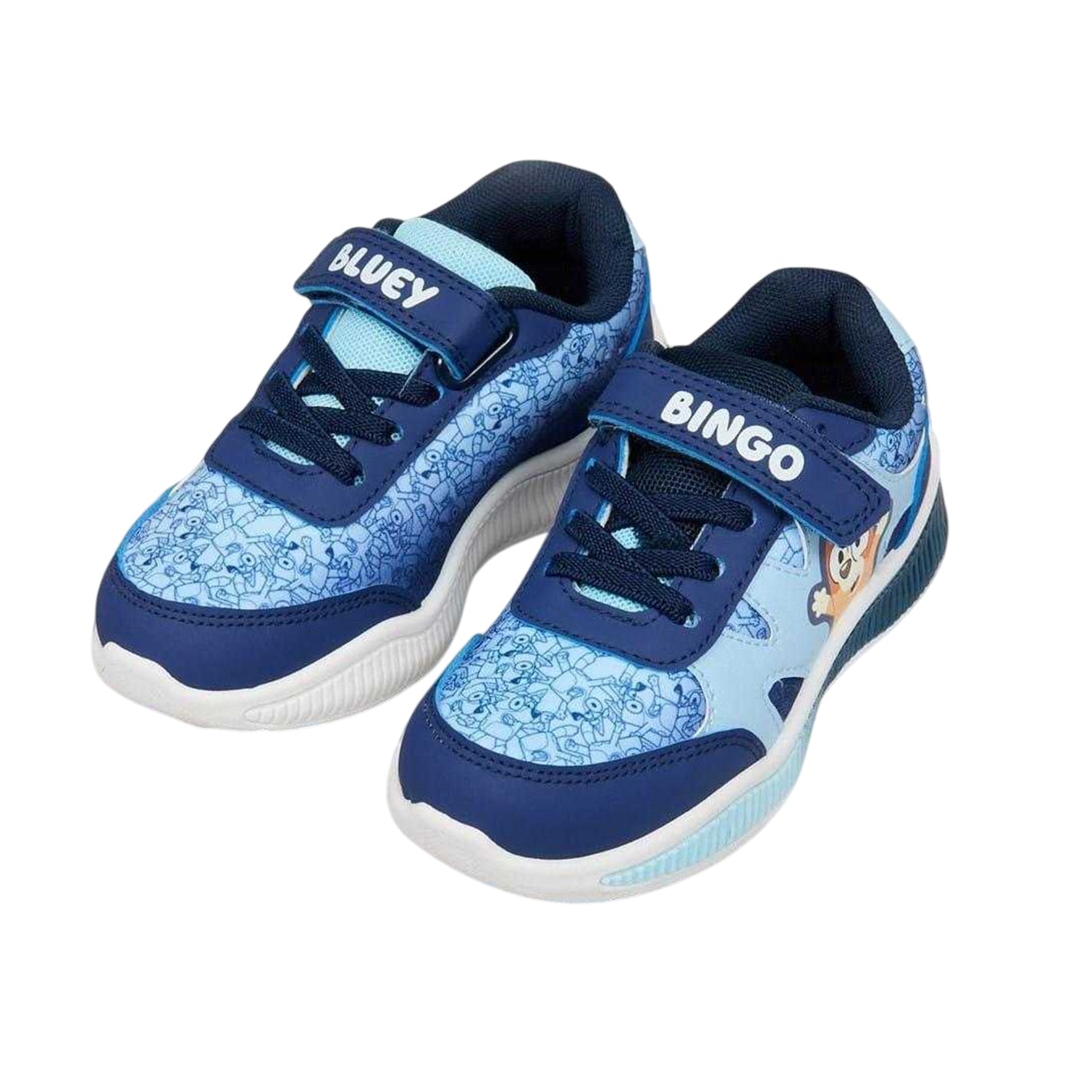 Blue - Lifestyle - Bluey Childrens-Kids Bingo Leather Trainers