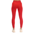 Red - Back - Skins Womens-Ladies Series-2 Long Leggings