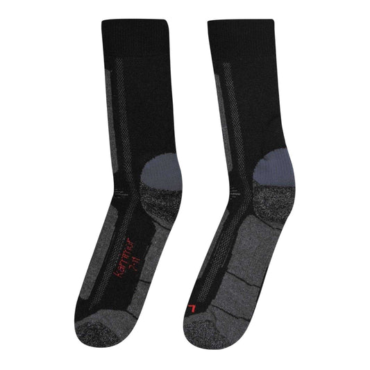 Black - Front - Karrimor Mens Trekking Socks (Pack of 2)