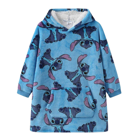 Blue - Front - Lilo & Stitch Childrens-Kids Stitch Hoodie