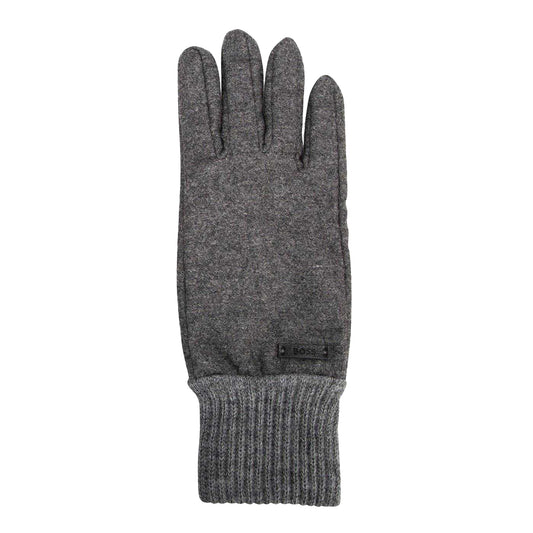 Grey - Front - Boss Kalsper Wool Blend Gloves