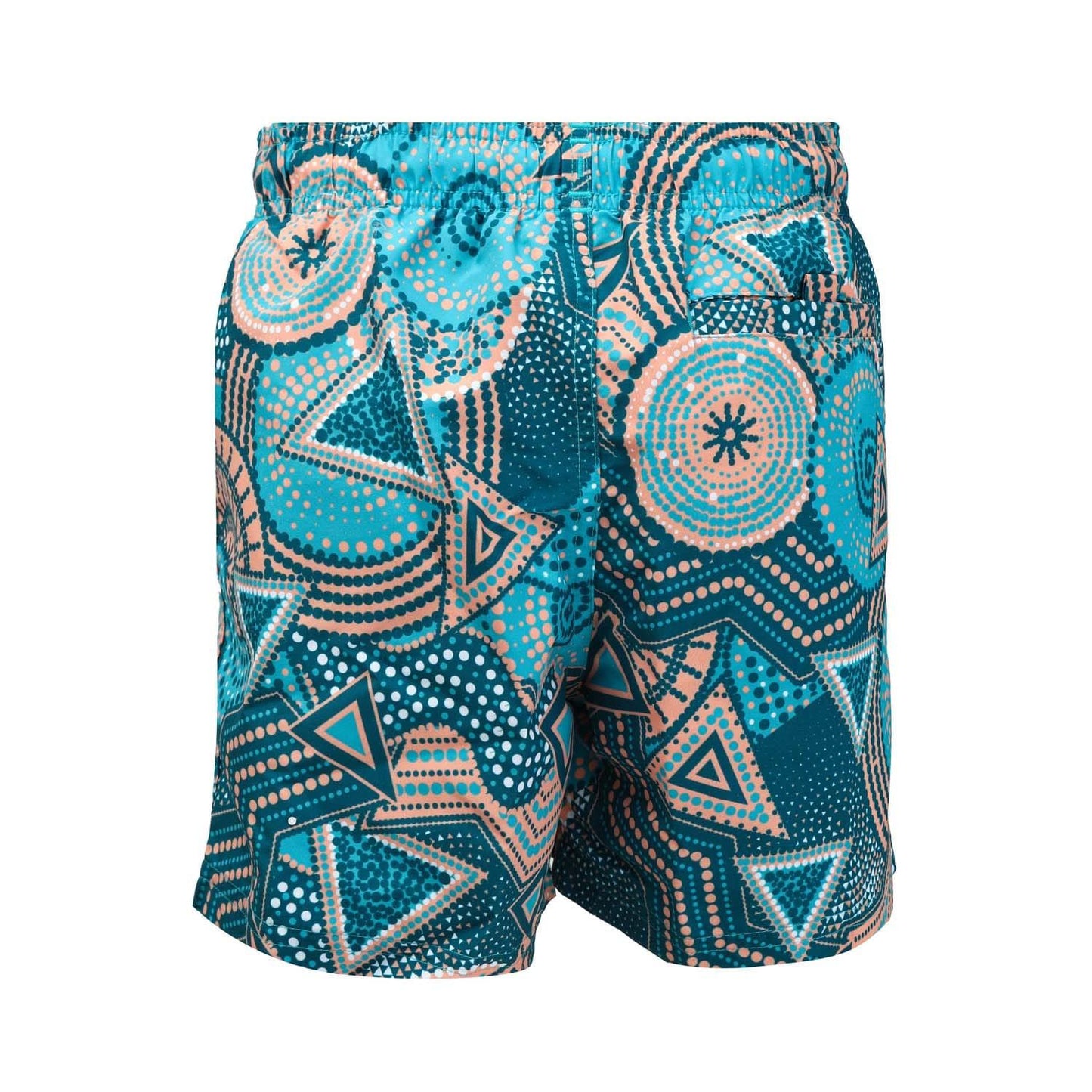 Blue-Orange - Back - Speedo Boys Digital Print Swim Shorts