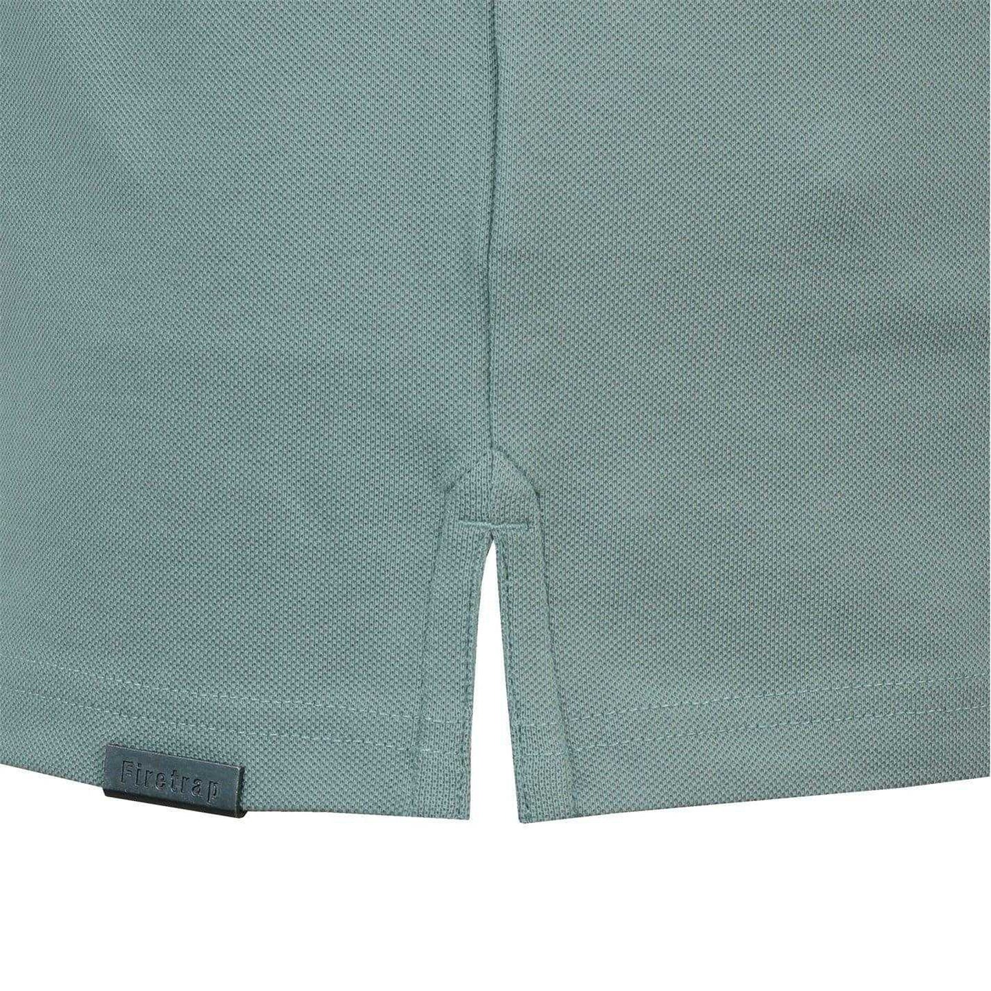 Green - Side - Firetrap Mens Lazer Logo Cotton Polo Shirt