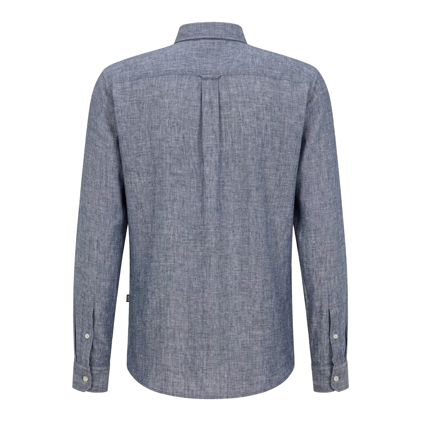 Dark Blue - Back - Boss Mens Liam Collared Long-Sleeved Shirt