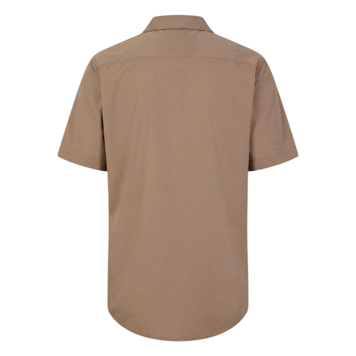 Medium Brown - Back - Hugo Mens Ellino 3D Logo Short-Sleeved Bowling Shirt
