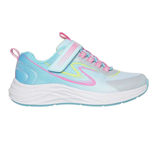 Blue-Multicoloured - Front - Skechers Childrens-Kids Go Run Flat Trainers