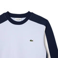 Blue-White - Back - Lacoste Mens Colour Block Crew Neck Sweatshirt