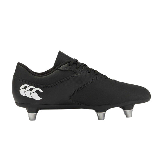 Black-White - Front - Canterbury Childrens-Kids Phoenix Raze SG Regular Soft Ground Rugby Boots