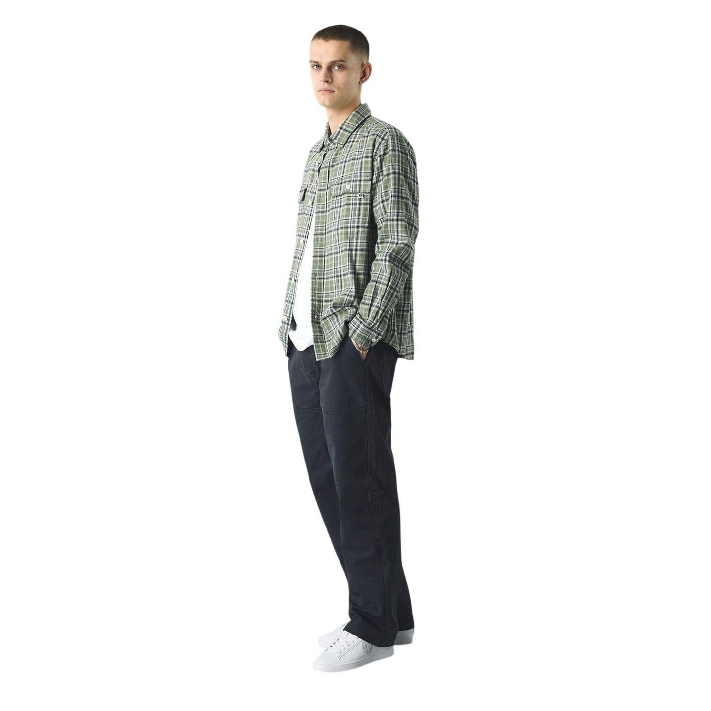Green - Lifestyle - Pretty Green Mens Thornley Checked Long-Sleeved Shirt