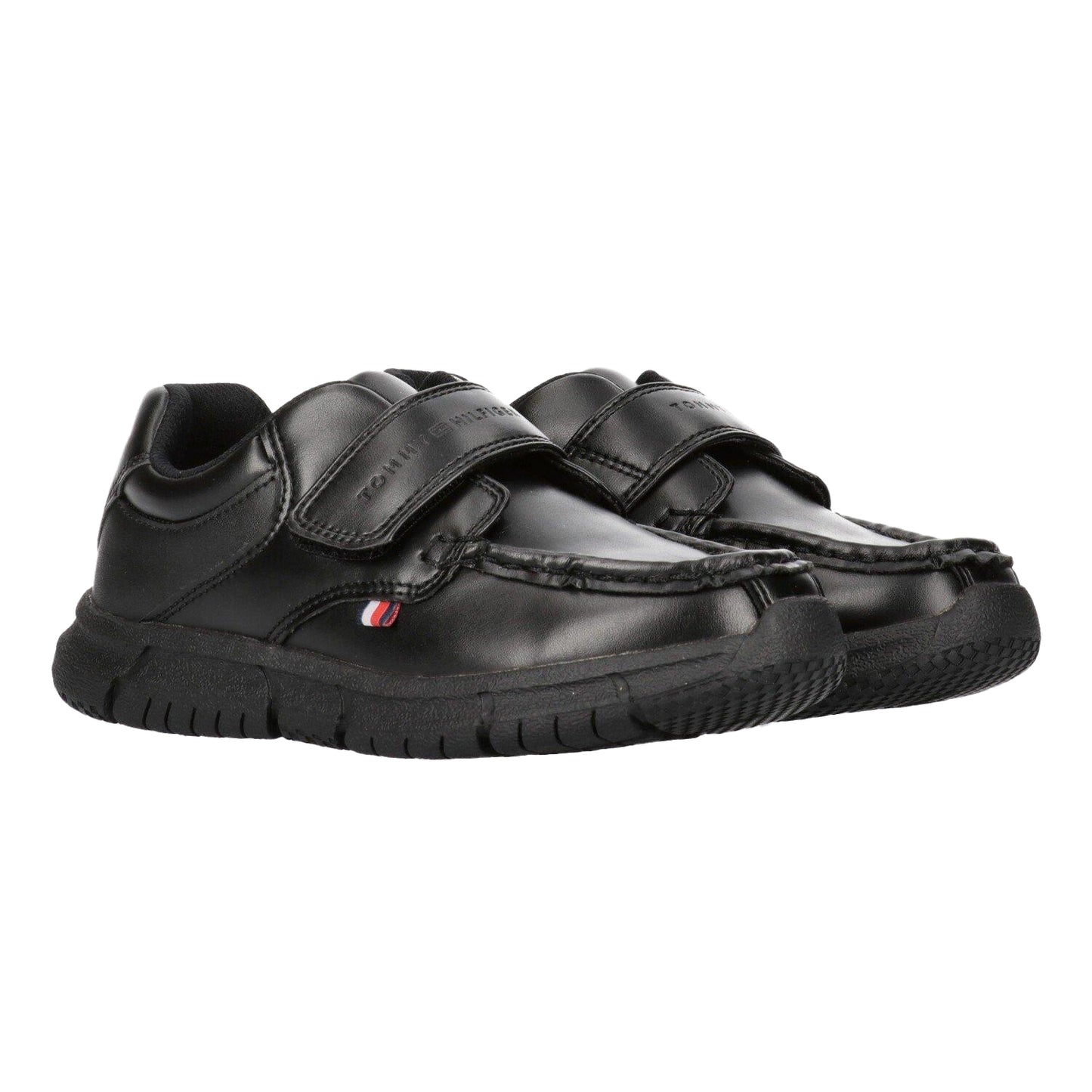 Black - Pack Shot - Tommy Hilfiger Womens-Ladies Hook and Loop Trainers