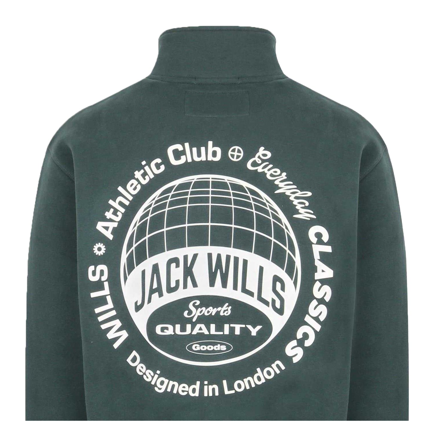 Pine - Lifestyle - Jack Wills Mens Quarter Zip Long-Sleeved Athletic Sweatshirt