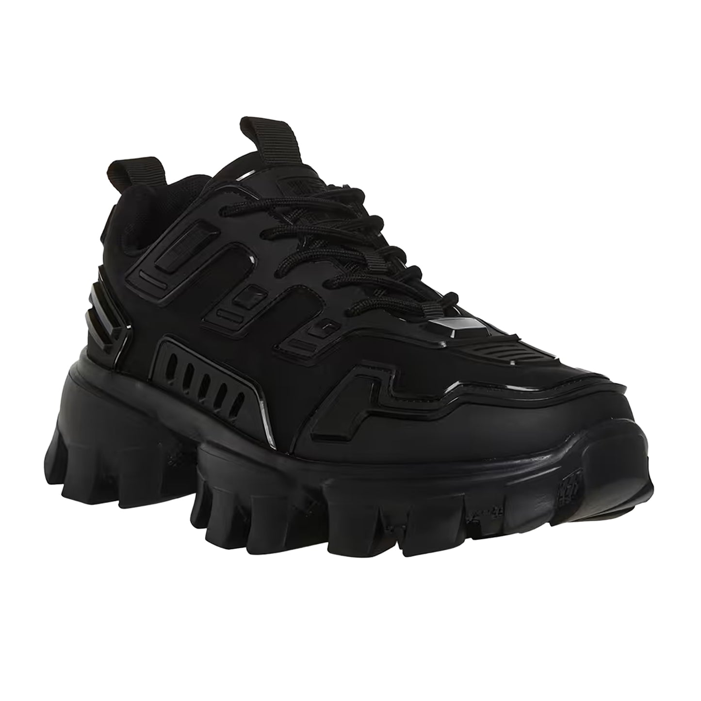 Black - Pack Shot - Steve Madden Womens-Ladies Prize Low Cut Trainers