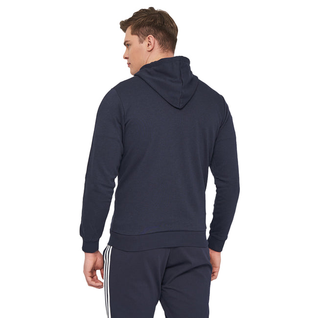 Inkwell - Back - Adidas Mens Essentials 3 Stripes Full Zip Hoodie