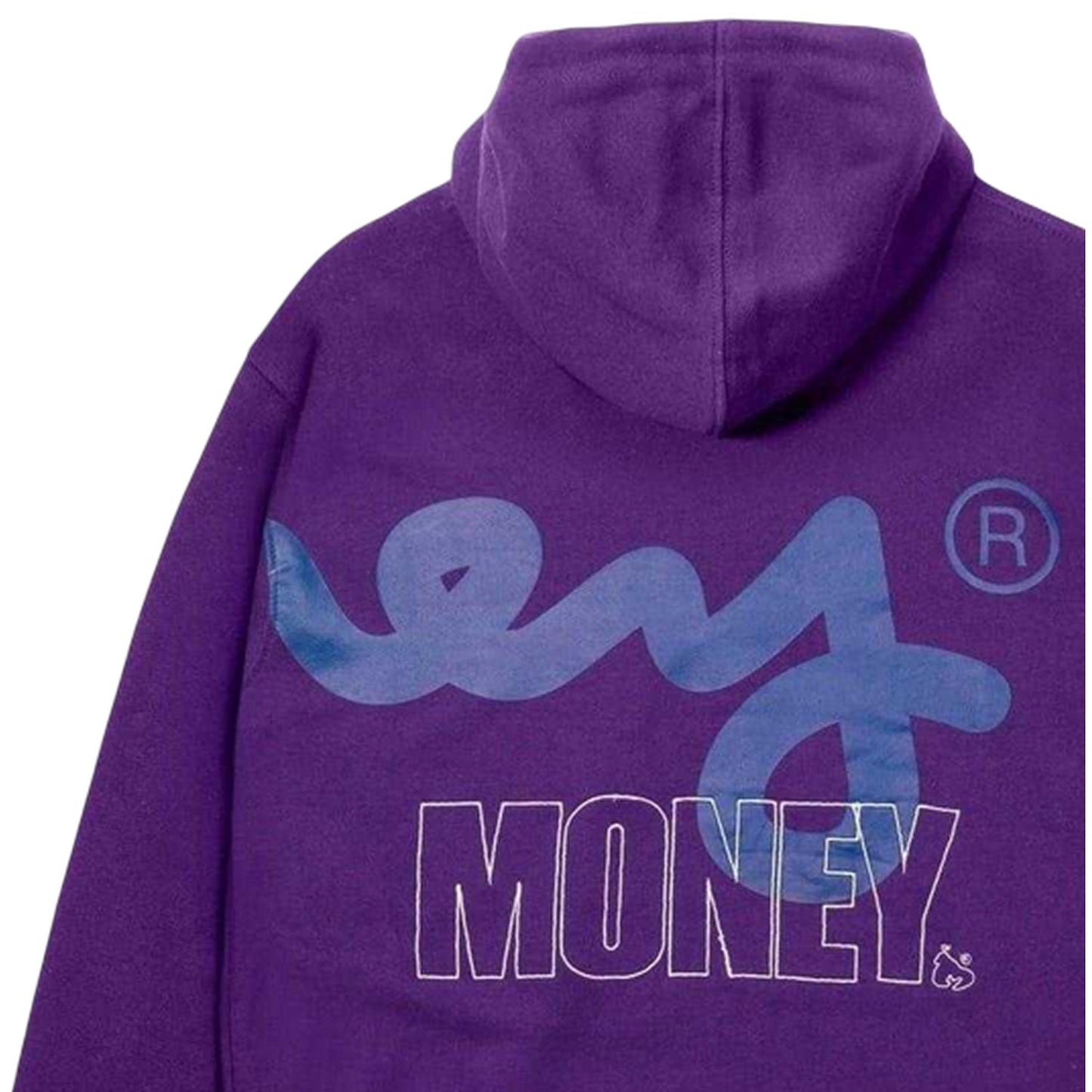 Purple - Lifestyle - Money Mens Block Stencil Hoodie