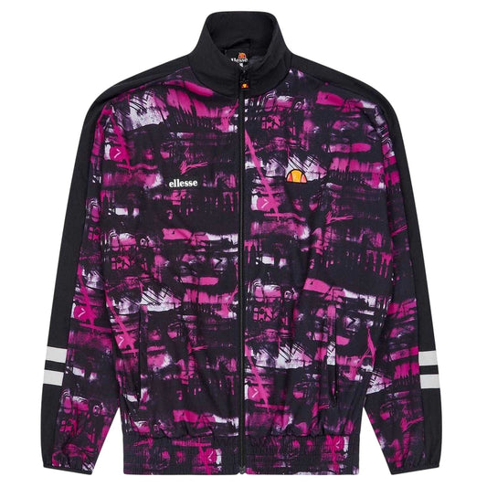 Black-Pink - Front - Ellesse Womens-Ladies Boulevard Fleece Funnel Neck Track Jacket