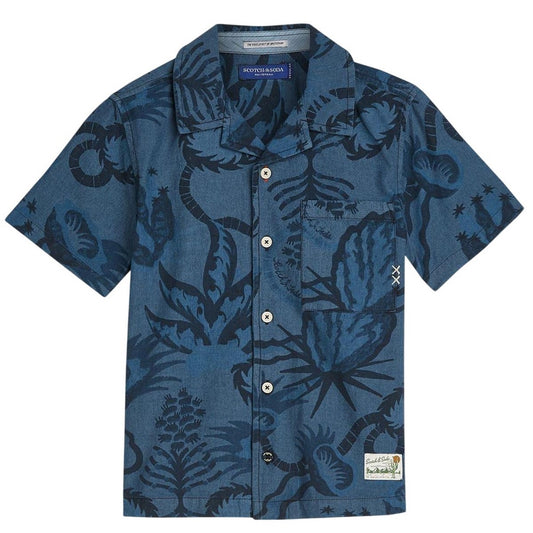 Chambray - Front - Scotch Boys Patterned Short-Sleeved Shirt