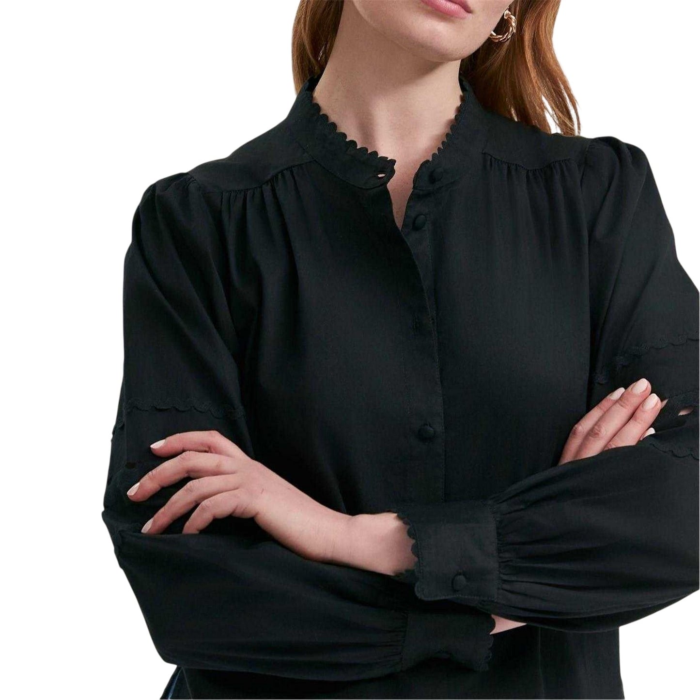 Black - Side - Finery Womens-Ladies Paulie Bishop Shirt