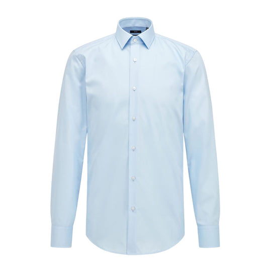 Blue - Front - Boss Mens Eliott Regular Shirt