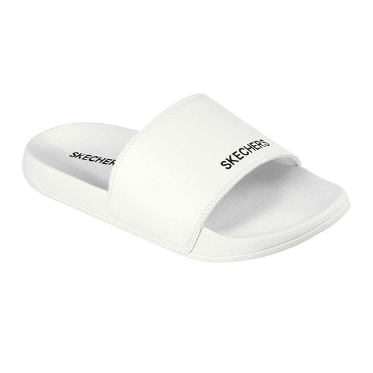 White-Black - Front - Skechers Mens Sidelines 2 Lightweight Sliders