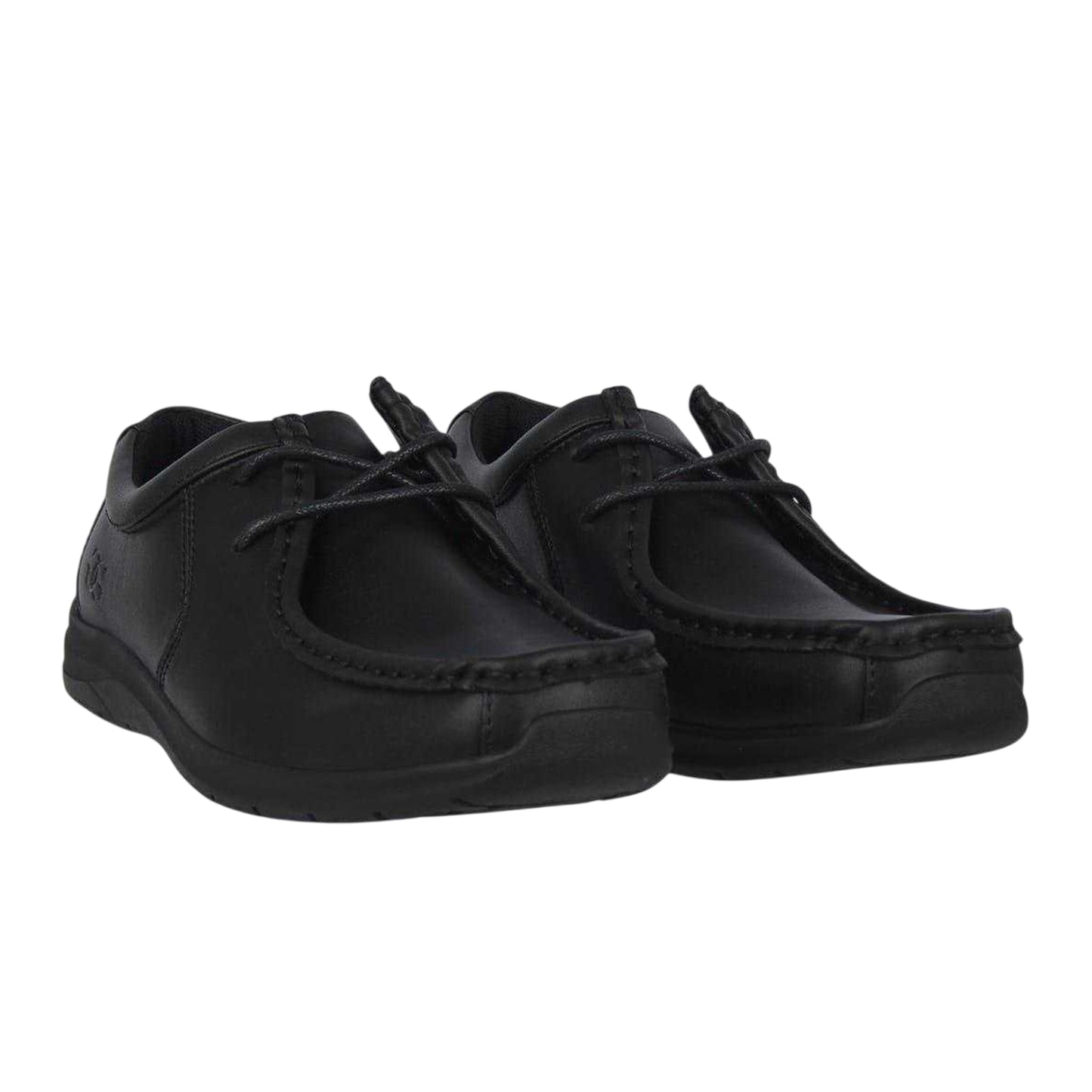 Black - Lifestyle - Giorgio Childrens-Kids Bexley Moc Toe Flat School Shoes