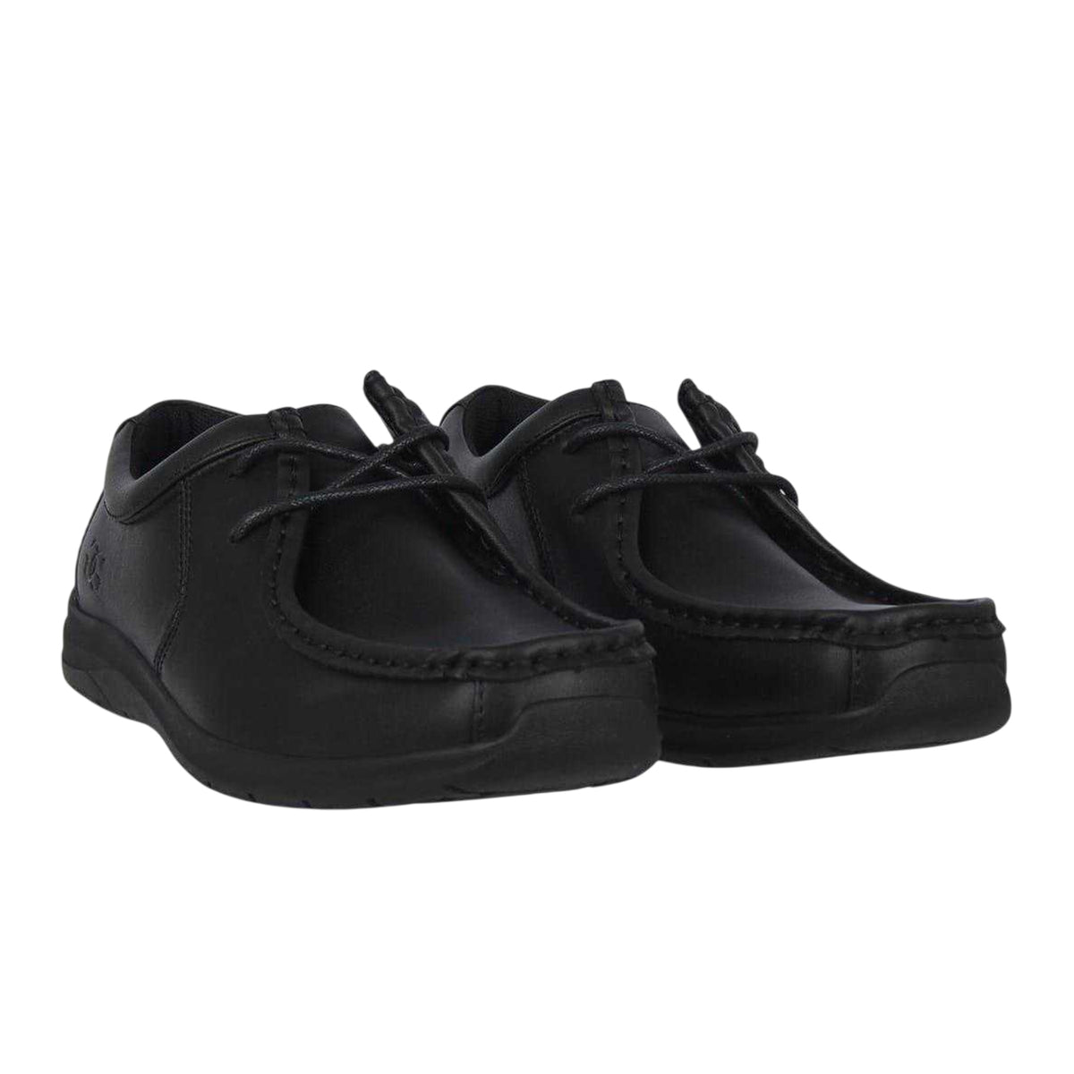 Black - Lifestyle - Giorgio Childrens-Kids Bexley Moc Toe Flat School Shoes
