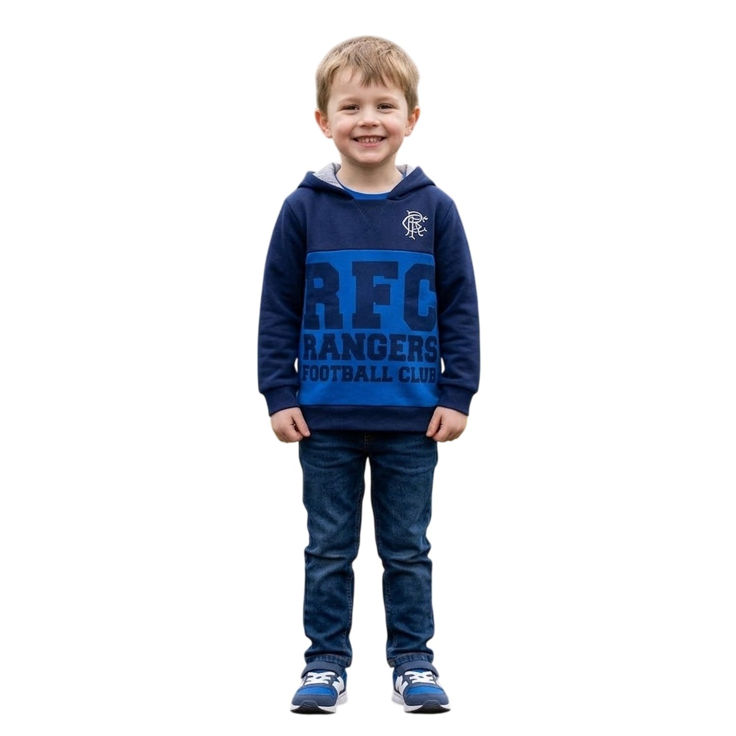 Navy - Side - Castore Childrens-Kids Rangers FC Hoodie