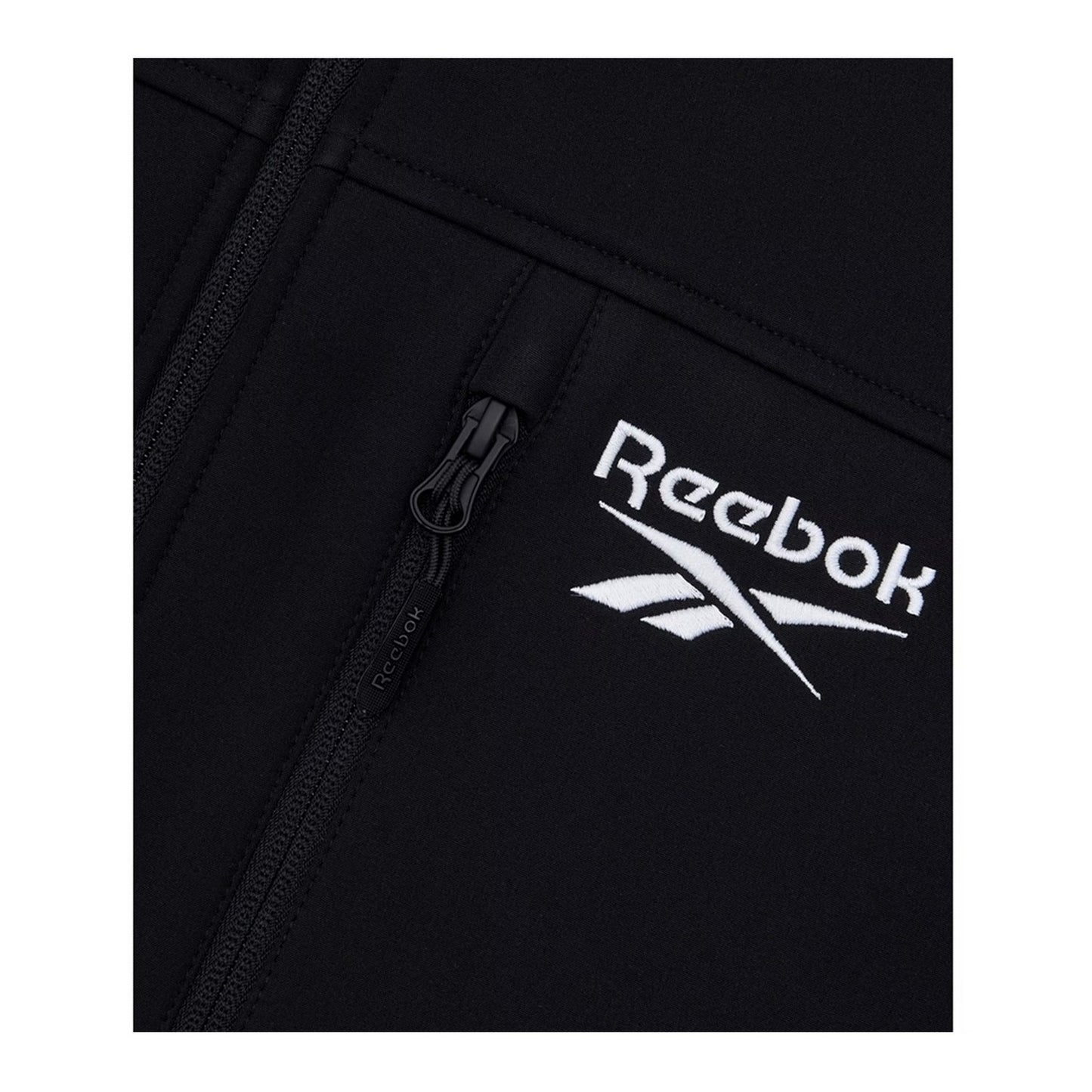 Black - Side - Reebok Mens Logo Windbreaker