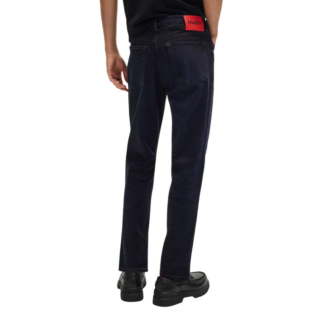 Dark Blue - Back - Boss Mens Tapered Jeans
