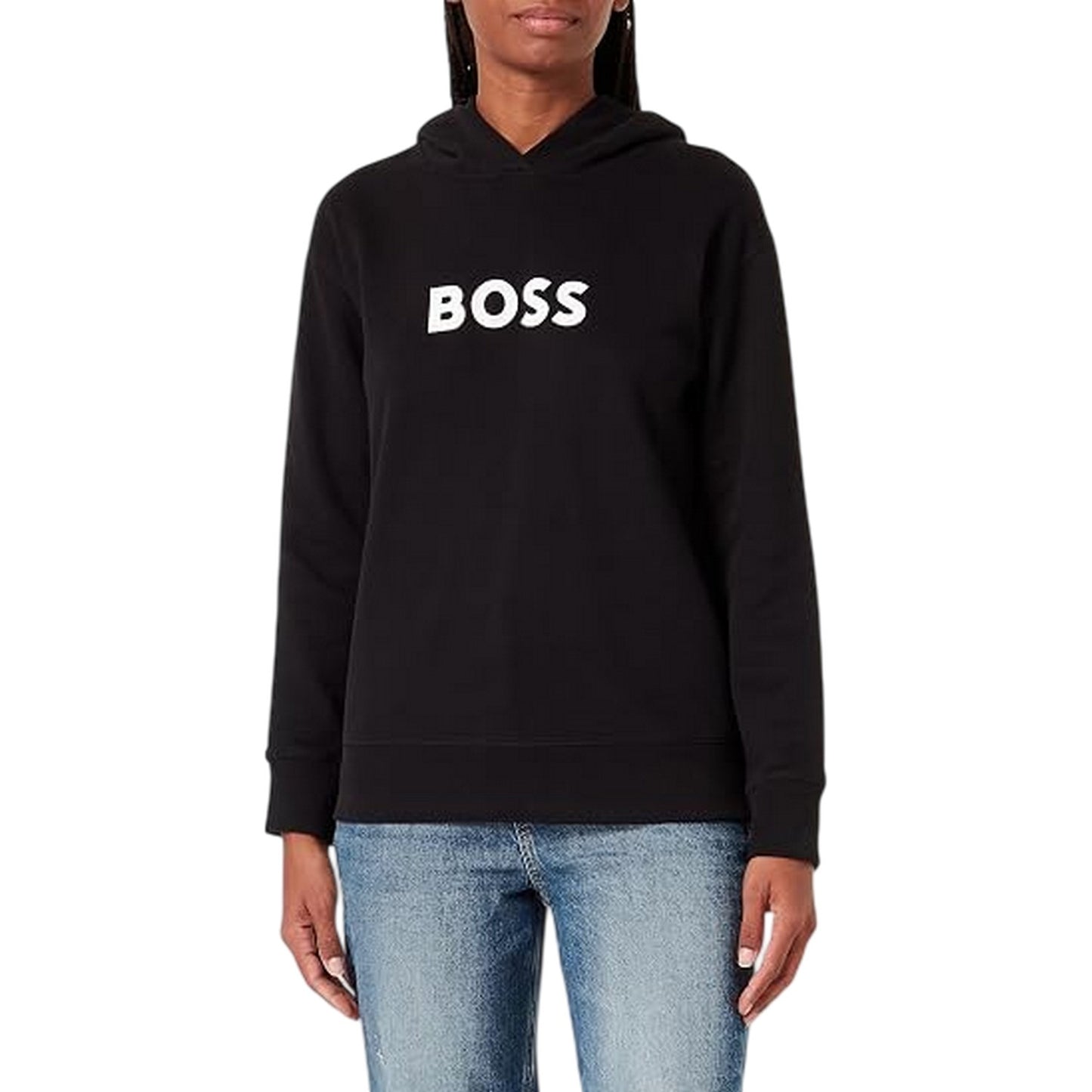 Black - Lifestyle - Boss Womens-Ladies Logo Hoodie